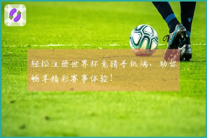 轻松注册世界杯竞猜手机端，助你畅享精彩赛事体验！